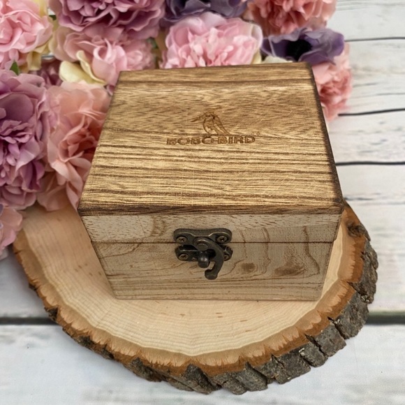 Luxury Zebra Wood Blue Chronograph Military Quartz Watch - Picture 4 of 16